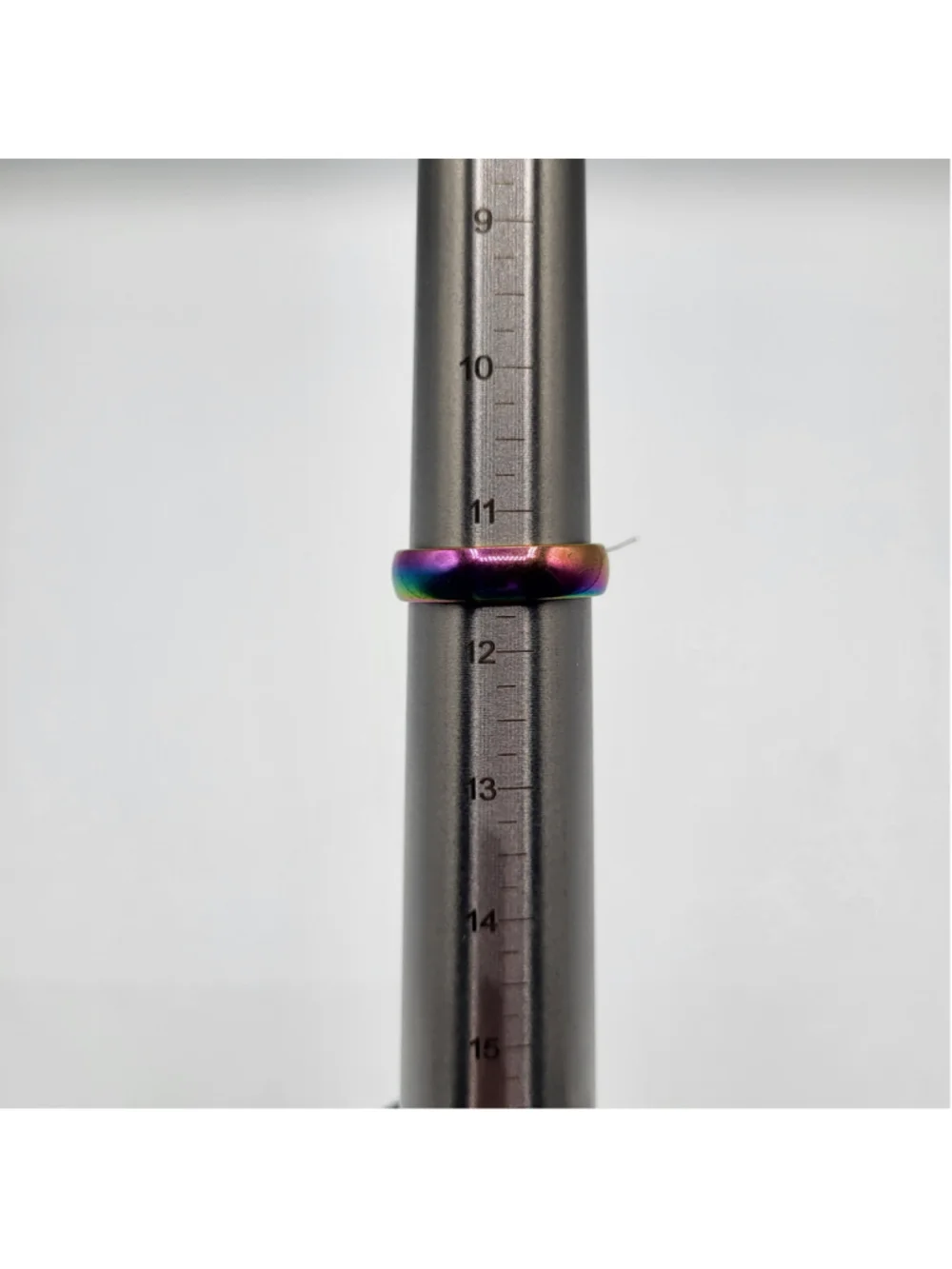 Men's US Size 11.75 Stainless Steel Rainbow Iridescent Band Ring – Unisex – NWOT